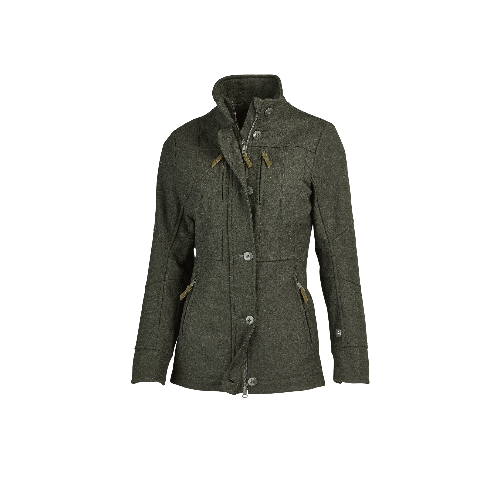 Jagdhund Damen Lodenjacke Gamskopf 2